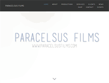 Tablet Screenshot of paracelsusfilms.com